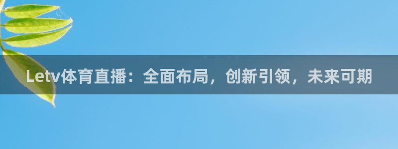 黑白直播免费体育直播nba：Letv体育直播：全面布局，创新引领，未来可期